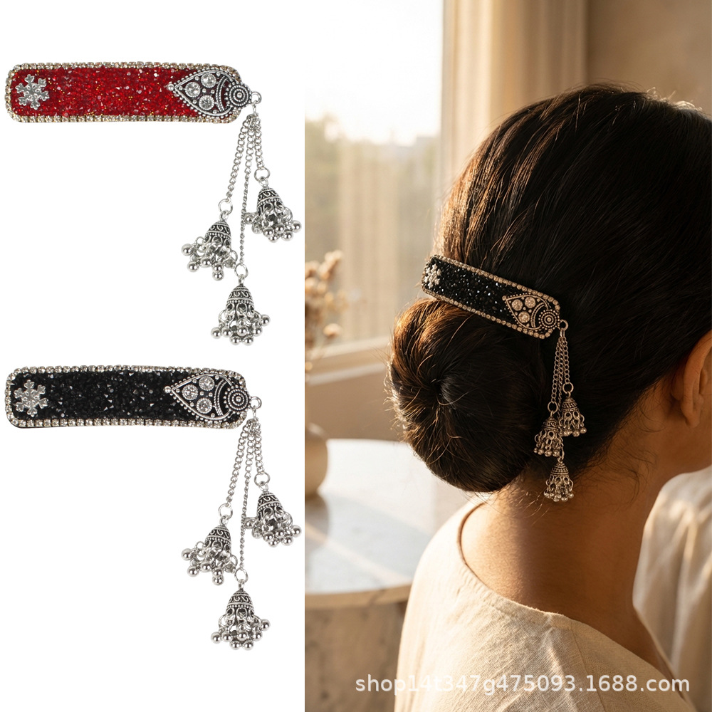 Hanbok Hair Pin - Ethnic Style Tassel Bell Hairpins Antique