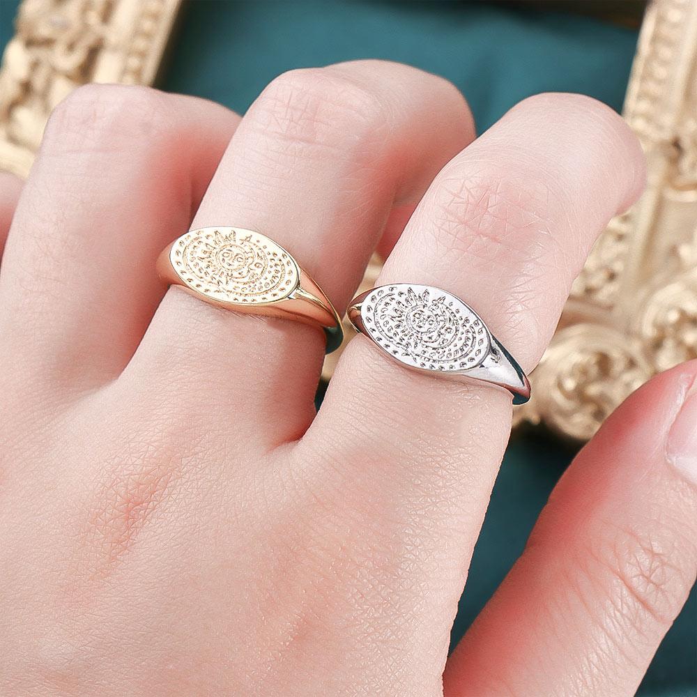 Minimalist Sun Moon Pattern Ri - Korean Daily Lifestyle recension och pris