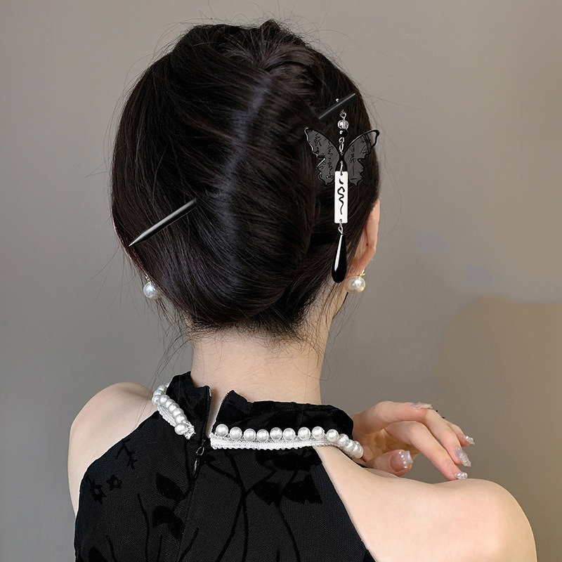 1pc Chinese Ancient Style Ink  - Hanbok Hair Pin recension och pris
