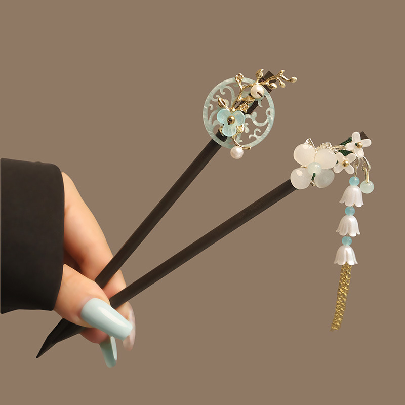 Flower Tassel Pearl Hair Stick - Hanbok Hair Pin recension och pris